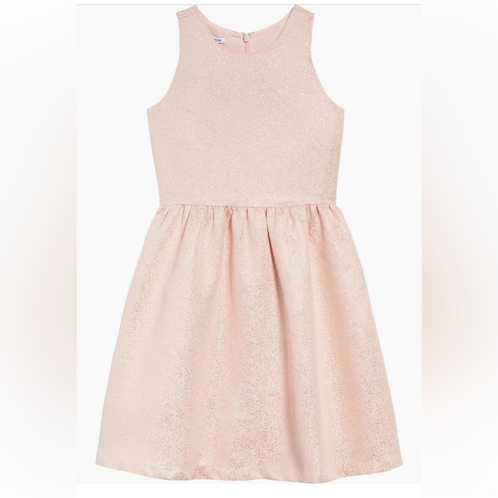 Nordstrom Kids Metallic Pink Party Girl Dress 14 NWT